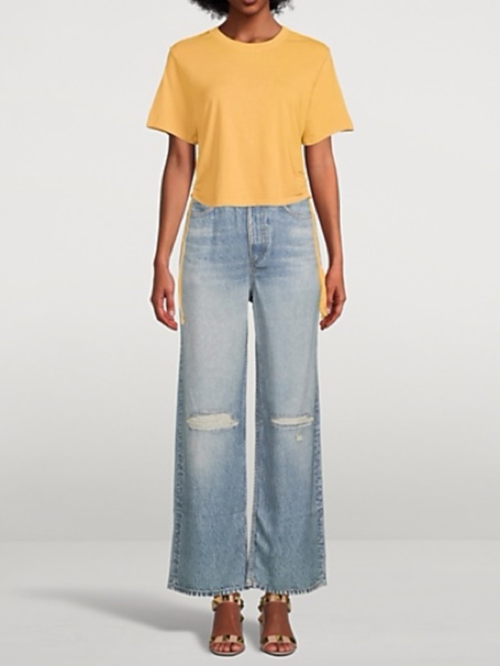 The Range Substance Cinched Jersey Tee in Sunrise Women’s XS